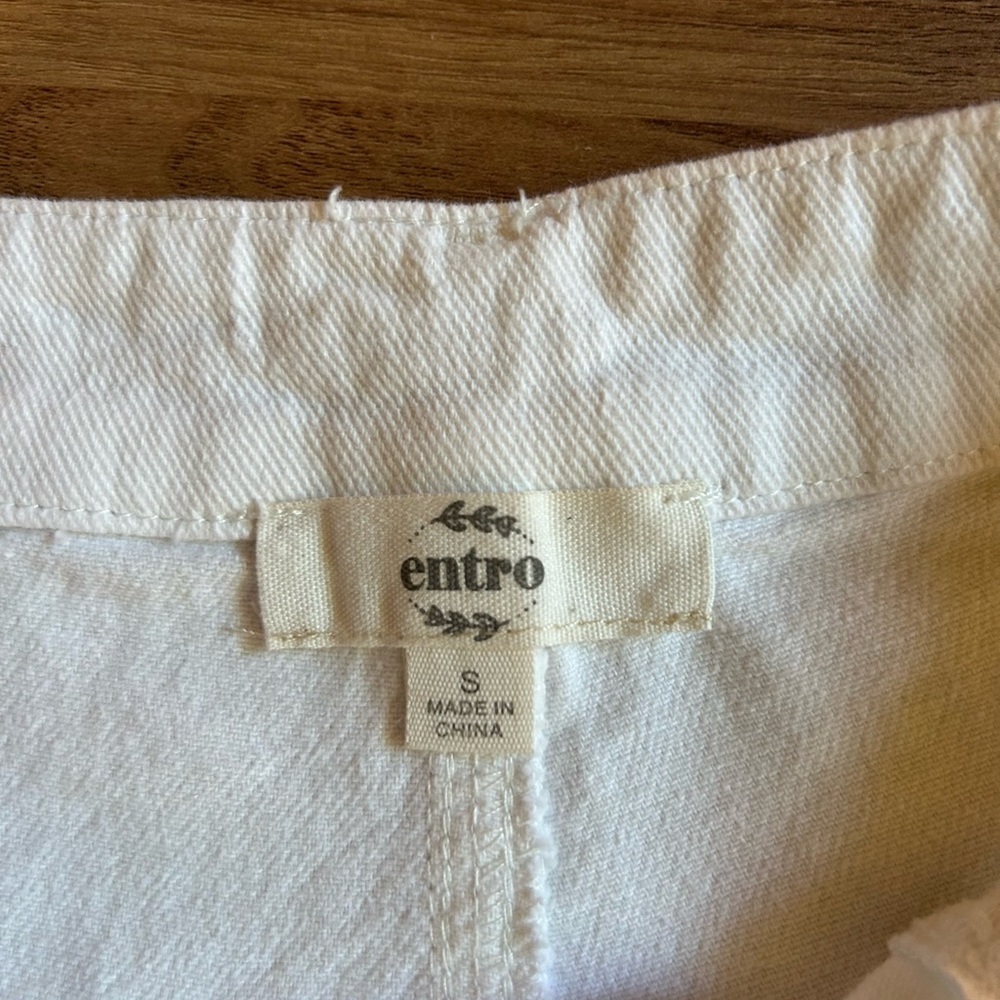 Bell bottoms, Sz S, Entro white denim, white jeans, see pics for measurements - Picture 7 of 8